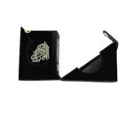 KBD Black Velvet Mini Qur'An With Golden Brass Cutout And Fancy Box