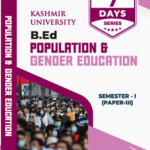 7 days Series BEd Population & Gender Education